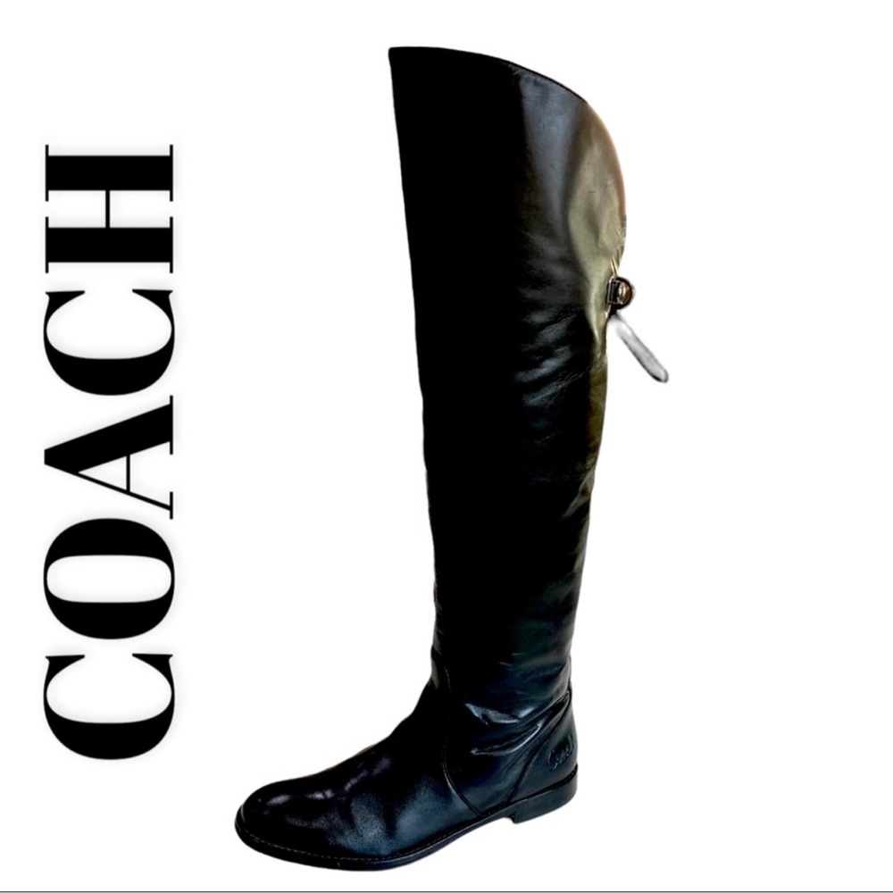 Coach Cheyenne Over The Knee Genuine Leather Boots